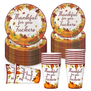 Friendsgiving Party Supplies Set Serves 25Friendsgiving Plates and CupsFriend... - Picture 1 of 6