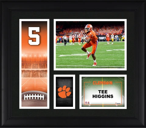 Tee Higgins Clemson Tigers Framed 15x17 Player Core Collage Cover