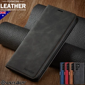 For Samsung S25 S24 S23 S22 S21 Ultra A56 A36 A16 Case Leather Wallet Flip Cover - Picture 1 of 24