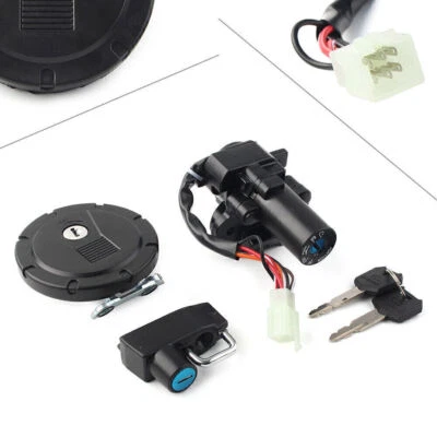 Juego de bloqueo de tapa de gas combustible interruptor de encendido para Kawasaki KLX250/250S/SF KLX125 KL250 Foto 1 de 4