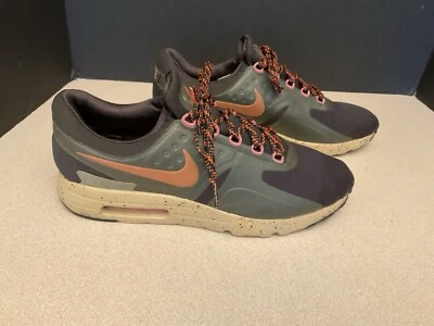 Novo! Tênis de corrida masculino Nike Air Max Zero veludo marrom/pêssego empoeirado. Tamanho 11,5. - Imagem 1 de 4