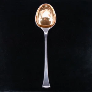 Hans Hansen. Silver Serving Spoon, Partly Fire-Gilded, Large - Kristine - Picture 1 of 1