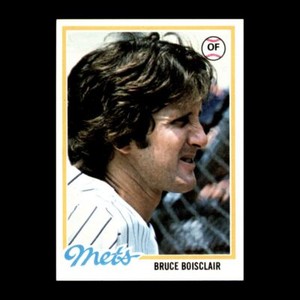 Bruce Boisclair 1978 Topps Set Break Great Condition! New York Mets #277