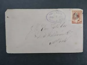 NY: Orr's Mills 1885 #210 Cover, Violet Orange County Cancel, DPO - Bild 1 von 2