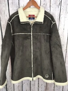 NFL Gridiron Mens Classic Reebok Brown Sherpa Rare Sample Coat Size XL (Z2) CR15 - Picture 1 of 11