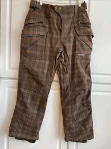 Pantalones de snowboard de carga para hombre EMPYRE 10000 a cuadros marrones talla mediana moto de nieve - Imagen 1 de 13