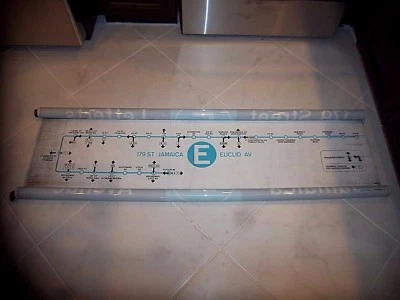 NY NYC SUBWAY SIGN ROLL SIGN MAP R42 BROOKLYN E TRAIN 179 JAMAICA EUCLID AVENUE - Image 1 of 4