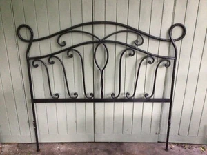 Double bed Vintage wrought iron/steel bedhead - Picture 1 of 5