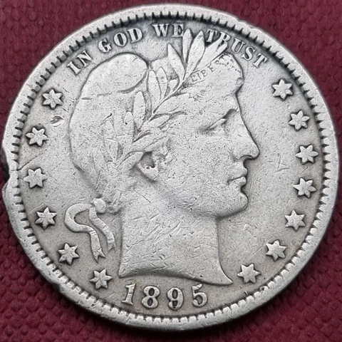 1895 O Barber Quarter 25c Better Grade Details #57512 Cover