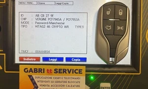 MASERATI KEYLESS GO 4 tasti GHIBLI Quattroporte CHIAVE TELECOMANDO fm 434 ID46 - Picture 1 of 2