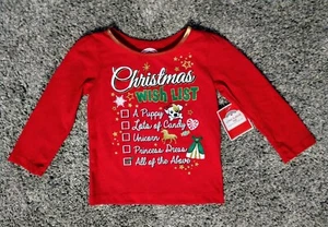 Camicia Cucciolo Unicorno 12 Mesi Nuova Con Etichetta Bambina Rossa Natale Festività - Foto 1 di 2