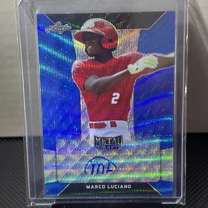 Marco Luciano 2018 Blatt Metall Entwurf blau Welle prismatisch Auto RC #/20 SF Riesen - Bild 1 von 2
