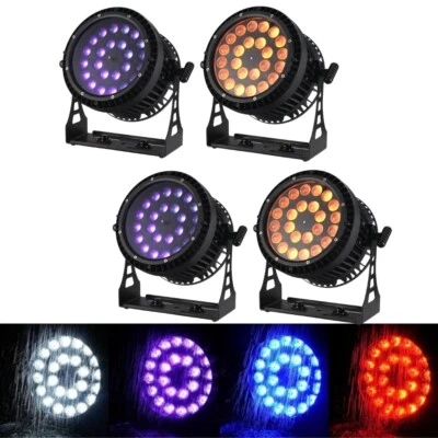 DJ Light 24X6in1 RGBWA UV Led Waterproof Zoom Par Light IP65 Outdoor Stage 4pcs - Image 1 of 4