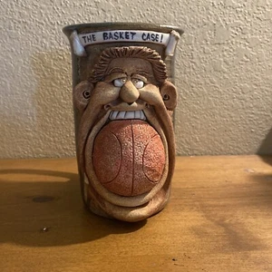 JAC GENOVESE Keramik Becher Stein Ugly Funny Face Korb Etui 91 - Bild 1 von 7