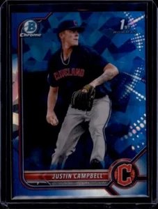 Bowman Chrome Draft Sapphire 2022 #BDC113 Justin Campbell Guardians - Imagen 1 de 2