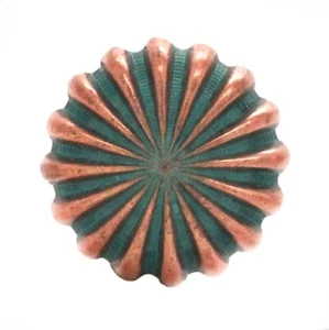 Pinwheel Concho Copper Patina 1" (2.5 cm) Screw Back 2257-90 - Picture 1 of 3
