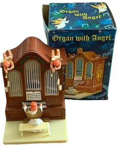 Vtg Angel Choir Organ Music Box Ava Maria  Melody Christmas Hong Kong NIB New - Picture 1 of 18