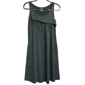 Kristensen Du Nord Green Plain Basic Tank Lightweight Flowy Summer Cotton Dress - Imagen 1 de 11