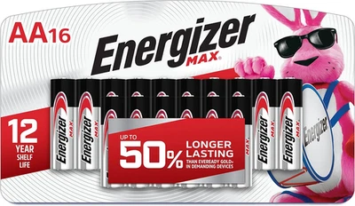 Baterías Energizer MAX AA (paquete de 16), pilas alcalinas Double a Foto 1 de 4
