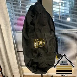 Genuine United States US Army  Black  Duffle Bag NO SHOULDER STRAP SKU #111 - Picture 1 of 5