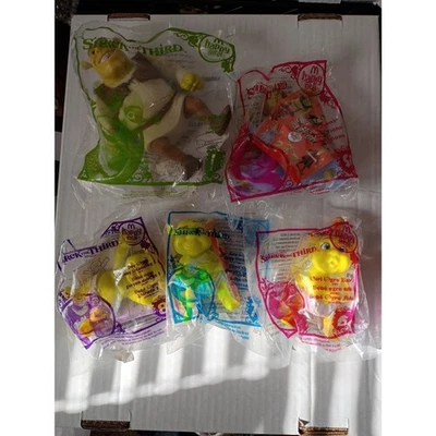 Shrek "The Third" Happy Meal Toys McDonalds 2007 Complete Set of 10 NIB — 第 1/4 张图片