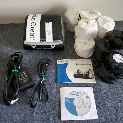 DYMO LabelWriter 450 Twin Turbo Label Printer USB Power Adapter 19 Label Rolls - Image 1 of 4