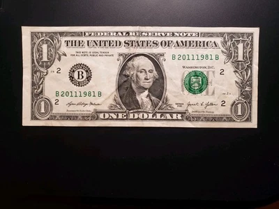 20/11/1981. 1.00 BIRTHDAY NOTE  - Image 1 of 2