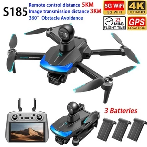 S185 Drone GPS 5G WIFI FPV 4K HD Dual Camera 360° Obstacle Avoidance 3 Battery - Picture 1 of 23