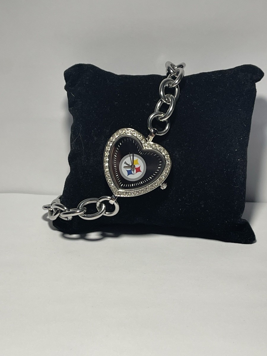 Pittsburgh Steelers NFL Heart Stainless-Steel Bracelet Watch  display picture 2