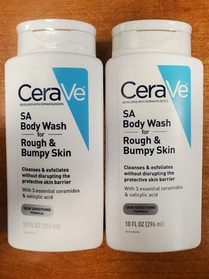 2 PK: CeraVe Salicylic Acid Body Wash for Rough/Bumpy Skin 10 oz. ea (7170) R6P3 - Image 1 of 4