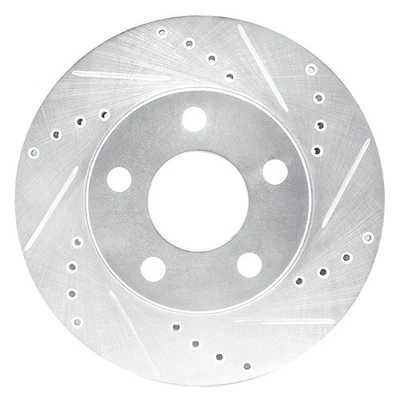 For Dodge Grand Caravan 87-90 Brake Rotor DFC Premium Drilled & Slotted Front - Image 1 of 4