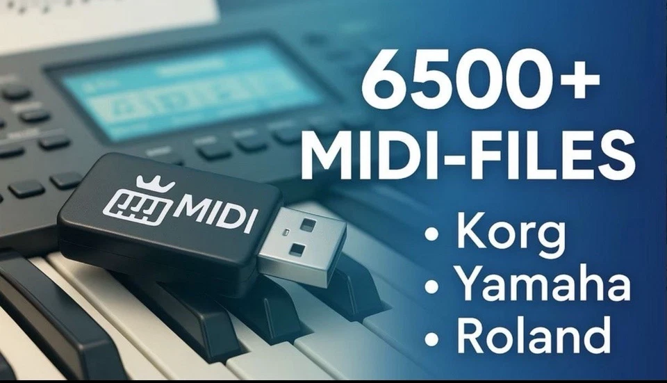 Große SammlungMidifiles - über 6500Stc für Yamaha Korg uva - Bild 1 von 1