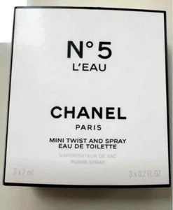 Chanel No 5 Eau de Parfum Mini Twist and Spray 3 x 7ml, 0.2 fl. oz. NEW HY1 - Picture 1 of 7