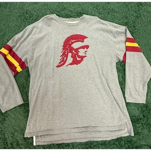 90s University Southern California USC Gray Pullover Sweatshirt 3XL - Picture 1 of 6