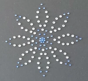 Hotfix Strass Bügelbild Motiv Blume Farbig Glasstrass Applikation Handgelegt - Bild 1 von 11