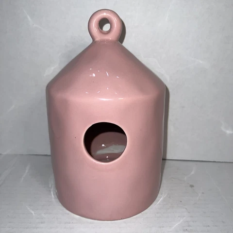 Kathy Diep Birdhouse Lovers Signature Ceramic Birdhouse Pink RETIRED MSRP $28.00 Cover