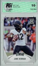 Jamie Newman 2021 Leaf Football #11 Rookie Card PGI 10