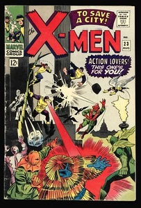 X-MEN #23 12 CENTS COVER VS SCARECROW, PORCUPINE. OLD X-MEN - Picture 1 of 1