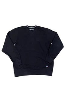Classic Russell Athletic Pullover Crewneck Sweatshirt Black Solid Sweater Size M - Picture 1 of 8