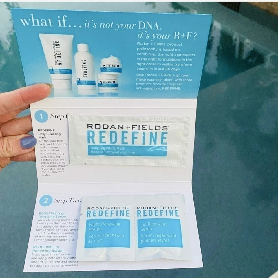 Give It a Glow Redefine Step 1 Mask Orig Night Serum + original Lip Serum Card - Image 1 of 4