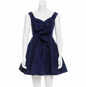 Mini Vestido Babydoll MIU Silk Faille en Azul Talla 38 / EE. UU. 0 - Imagen 1 de 8