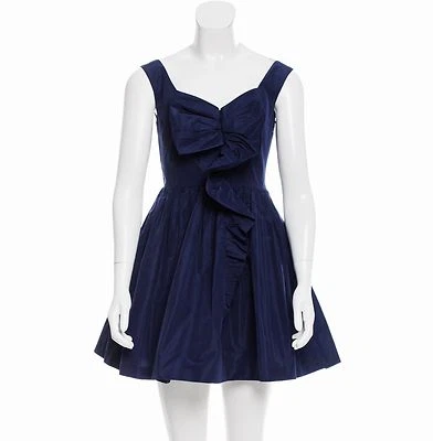 Mini Vestido Babydoll MIU MIU Seda Faille en Azul Talla 38 / EE. UU. 0 Foto 1 de 4