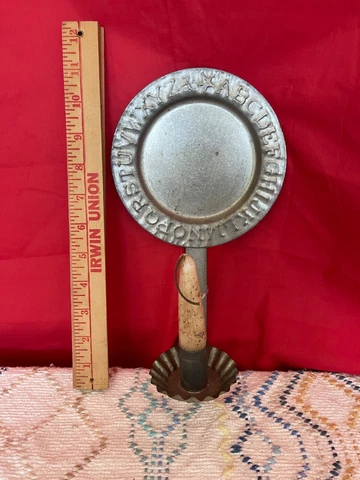 Vintage Farmhouse Tin Sconce ABC candle Cover