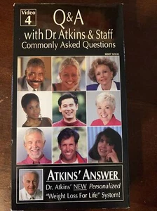 Atkins Answer-Q&A W/Dr. Atkins & Staff-Commonly Asked Questions VHS Tested RARE - Picture 1 of 2