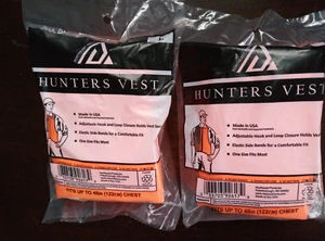 2 Safety Orange Hunting Vest ~ New ~ Factory Sealed Size L ~ Northeast Products - Picture 1 of 4