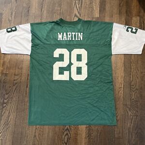 New York Jets Curtis Martin Jersey Mens Size 2XL Reebok Green