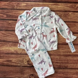 Carter’s Bebé Niña Franela Pijama Conjunto Talla 12 Meses Navidad Reno Bx4 - Imagen 1 de 4