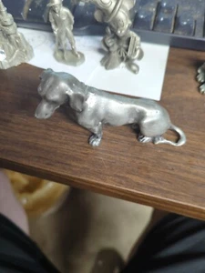 Pewter Hound Dog Large Vintage 3” x 2 1/4” Beautiful Made in USA - Picture 1 of 10