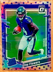 Tarjeta SP #210 CUERVOS ZAY FLOWERS 2023 Donruss Optic RATED ROOKIE Blue Stars - Imagen 1 de 1