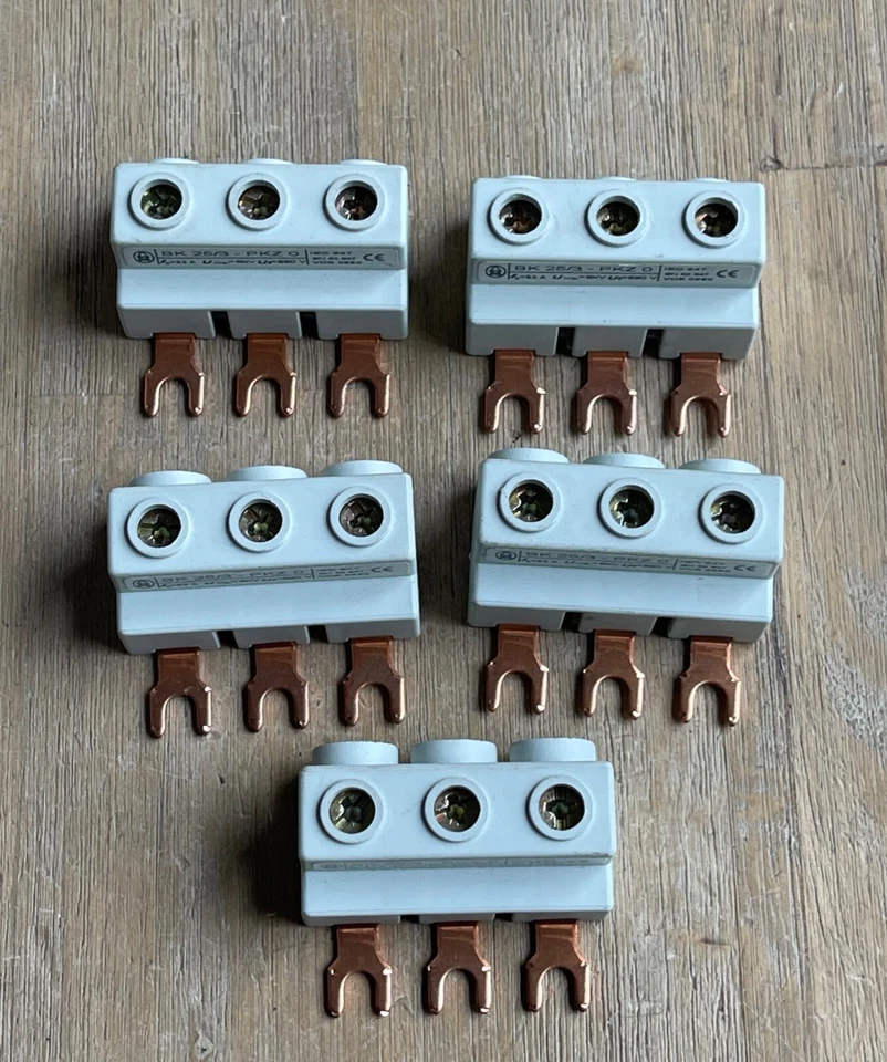 LOTE DE 5 BARRAS CONECTORAS DE TERMINAL KLOCKNER MOELLER BK 25/3-PKZ O - Imagem 1 de 4